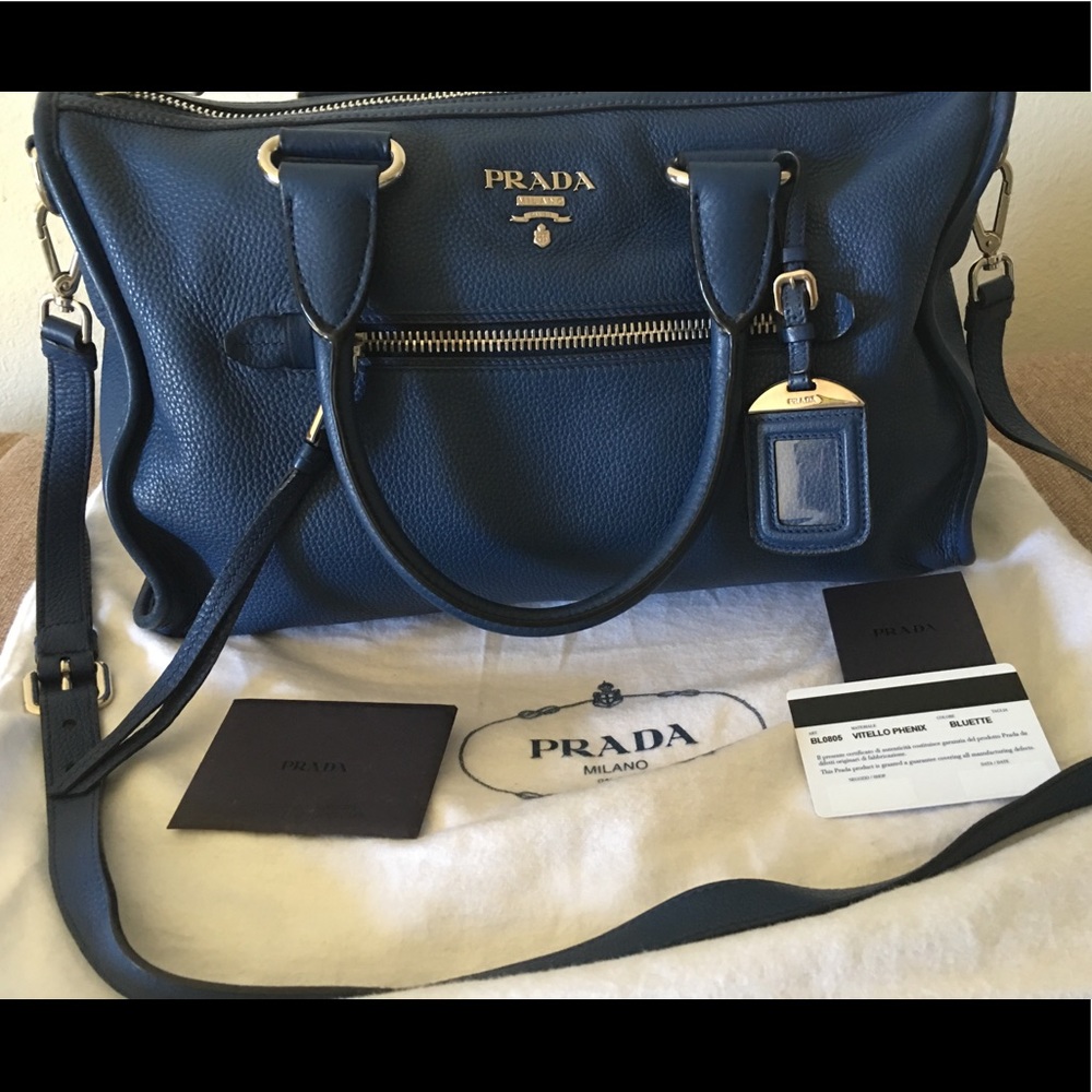 Prada vitello phenix shoulder/crossbody bag